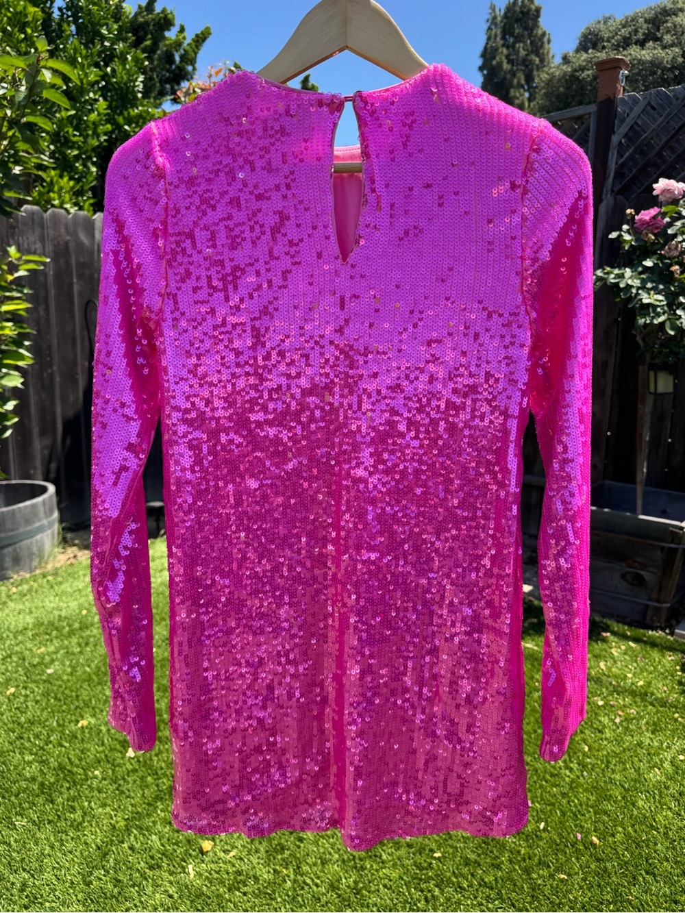 NWT Show Me Your Mumu Maddison Mini Dress in Bright Pink Sequins size XS - Picture 8 of 13